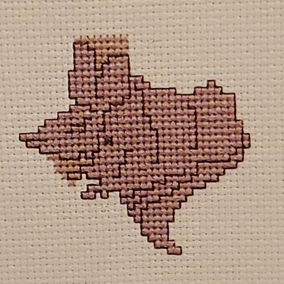 vtg 1985 state of Texas TX armadillo cross stitch pattern HTF OOP - Picture 4 of 6
